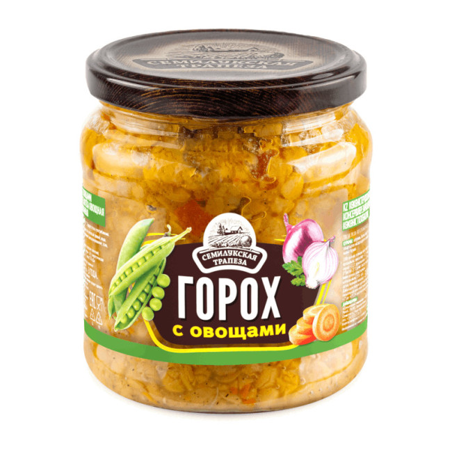 detail Hrašek se zeleninou 470g Semilukskaja Trapeza