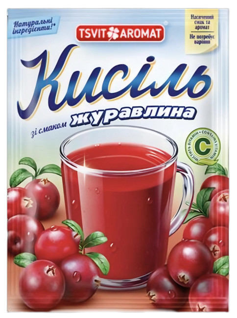 detail Kisel s brusinkovou příchutí 90g T&A