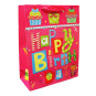 náhled Dárková taška Happy Birthday ružová 32*11cm