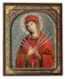 náhled Ikona dřevěná Semistrelnaja 15x18cm v pouzdře