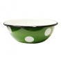 náhled Smaltovaná mísa 1,5L Zelená s bílým hráškem