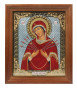 náhled Ikona Semistrelnaja 11x13cm dřevěná se sklem