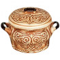 náhled Keramický matový hrnec 3L Vyřezávané