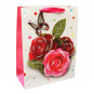 náhled Dárková taška Ruže s motýlem 32*11cm