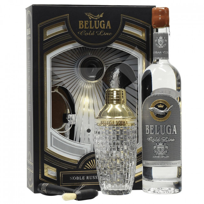 detail Vodka Gold Line 40% 0,7L + shaker Beluga