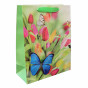 náhled Dárková taška Tulipany s Motýli 25x32x11cm