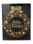 náhled Dárková vánocní taška L 31*12*40cm Černo-zlatá
