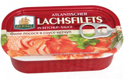 File lososa v ketčupe 120g Bering