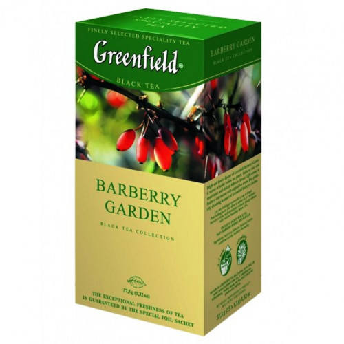 Černý čaj Barberry Garden 25*1,5g Greenfield