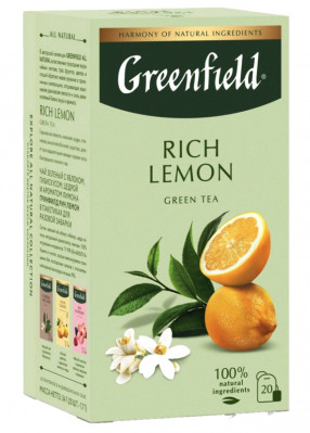 Zeleny caj Rich Lemon 20*1,7 Greenfield