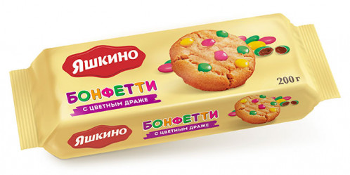 Sušenky Bonfetti s barevnými dražé 200g Jaškino