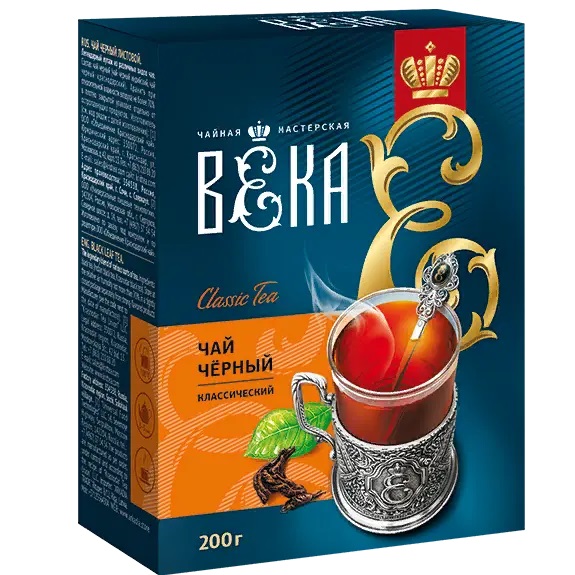 detail Černý sypaný čaj klasik Krasnodarskij 200g