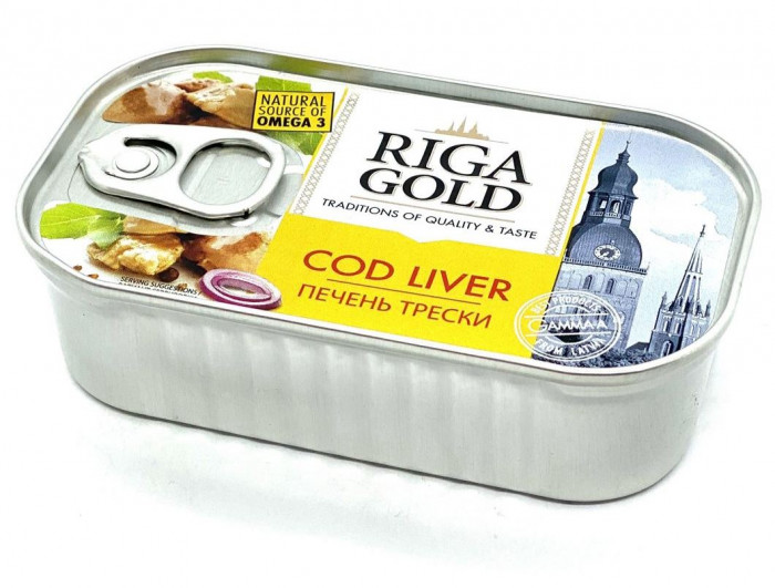 detail Tresčí játra Riga Gold 120g
