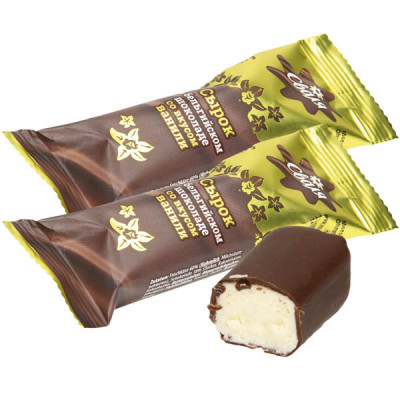 Sladký vanilkový tvaroh v čokoládě 40g Svalja