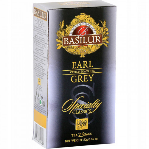 Cejlonský černý čaj Earl Grey 25*2g Basilur