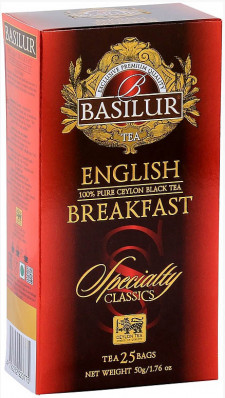 Cejlonský černý čaj English breakfast 25*1,5g Basilur