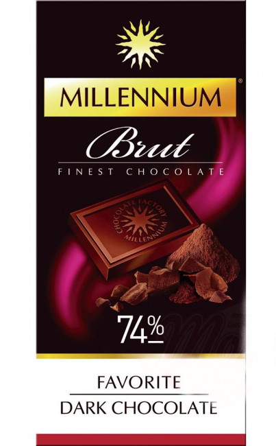 detail Hořká čokoláda Brut 74% 100g Millennium