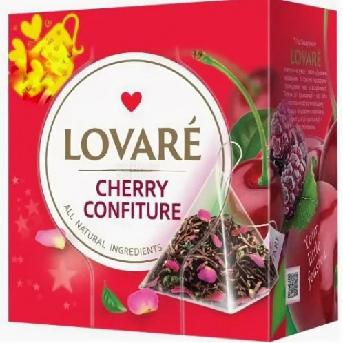Čaj Cherry Confiture 15*2g Lovaré 