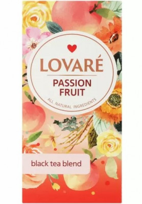 Černý čaj Passion fruit 24*2g Lovaré