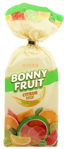 detail Želé Bonny-fruit citrus mix 200g Roshen