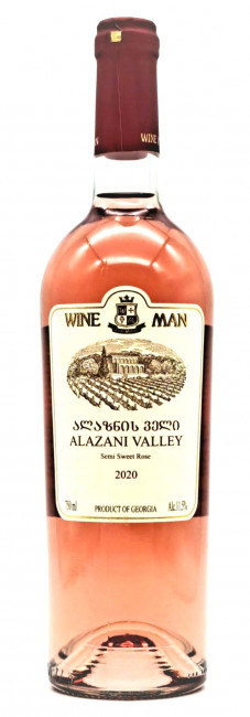 detail Polosladké růžové víno Alazani Valley 0,75L Wine Man