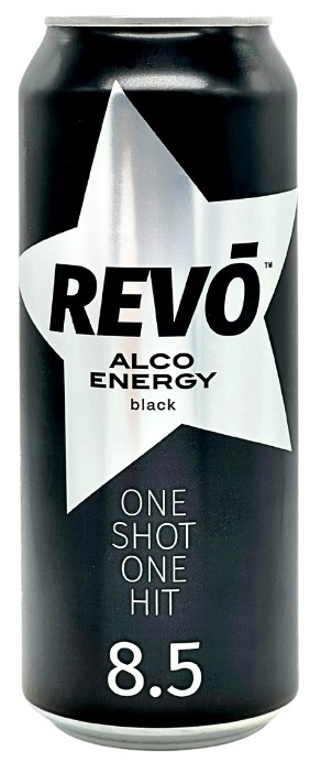 Energetický nápoj Black 0,5L REVO