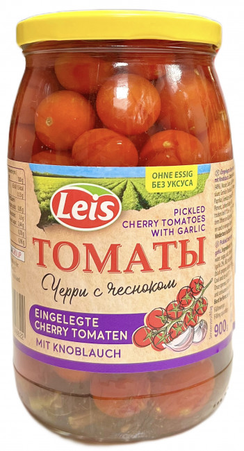 detail Cherry-rajčata s česnekem 900ml Leis