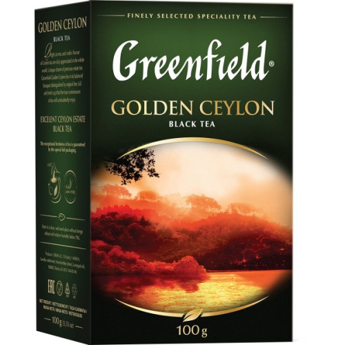 Листовой черный чай Golden Ceylon 100г Greenfield
