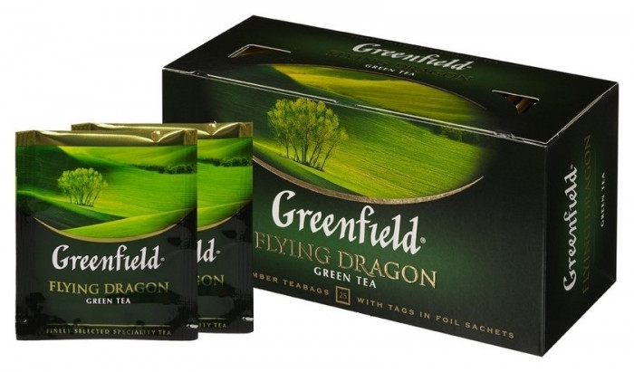 detail Зеленый чай Flying Dragon 25*2г Greenfield