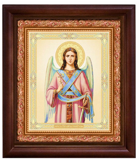 detail Икона деревянная со стеклом 15х18см Ангел