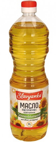 Масло подсолнечное нерафинированное 1Л Slavyanka