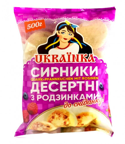 Сырники с изюмом 500г Ukrainka