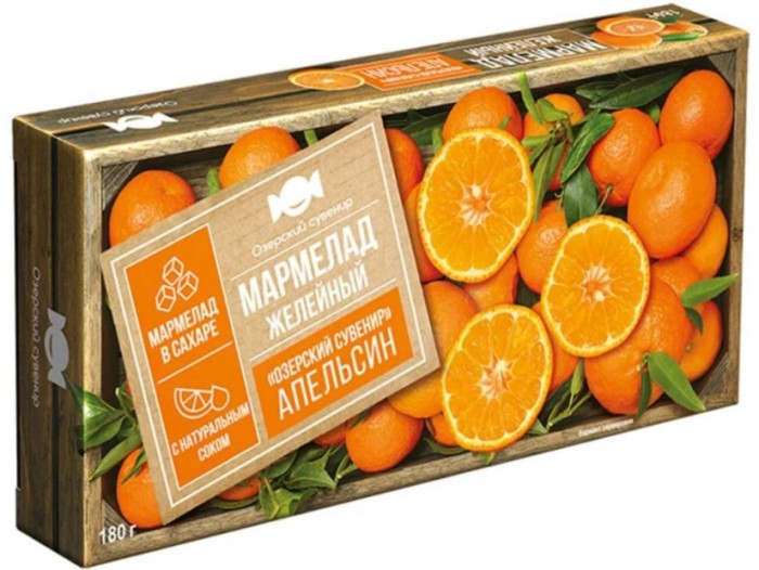 detail Ovocné želé pomeranč 180g Ozerský suvenir