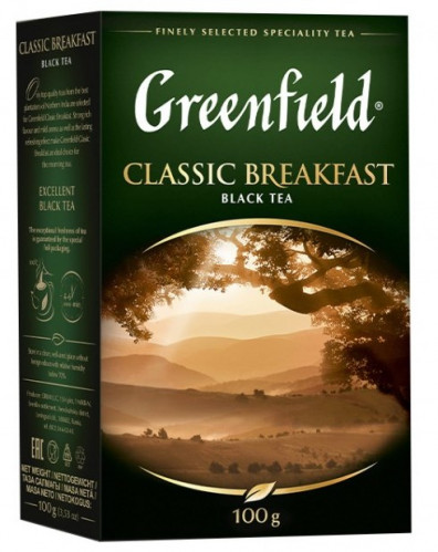 Листовой черный чай Classic Breakfast 100г Greenfield 
