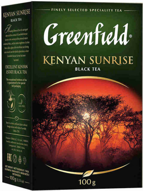 detail Листовой черный чай Kenyan Sunrise 100г Greenfield