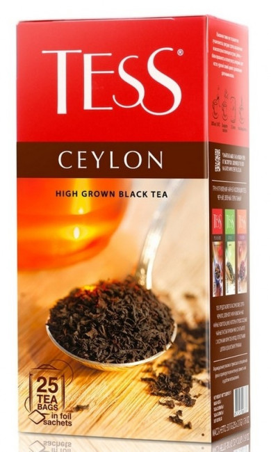 detail Черный цейлонский чай Tess, 25 x 2г