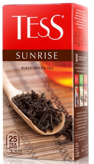 detail Черный чай Tess Sunrise, 25 x 1,8г