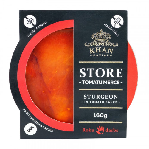Осетрина в томатном соусе 160г KHAN Caviar