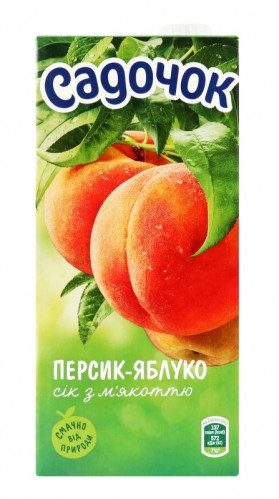 Персиково-яблочный сок 0,95Л Садочoк
