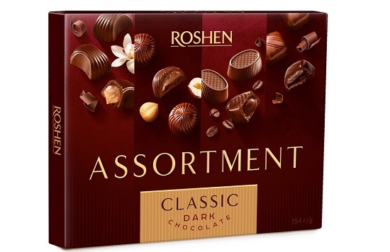 detail Коробка конфет Ассорти Classic Горький шоколад 154г Roshen