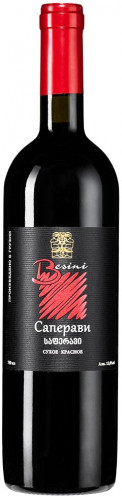 Вино грузинское красное сухое Саперави 0,75л Алк.12%Besini