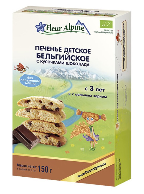 detail Бельгийское печенье с шоколадом Fleur Alpine