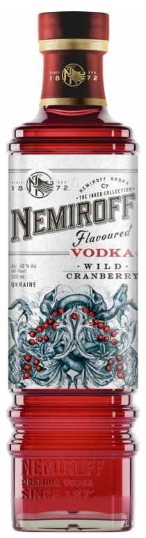 Водка Wild Cranberry со вкусом клюквы 0,5л 40% Nemiroff