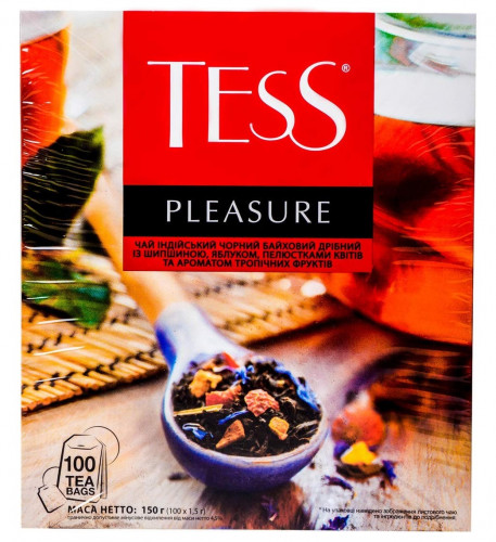 Чай черный Шиповник и яблоко 100х1,5г Tess Pleasure