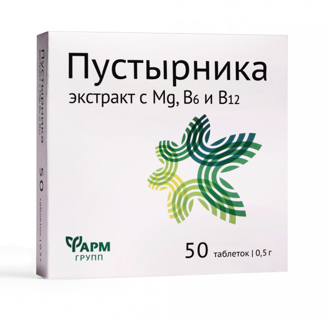 detail Пустырник + Mg + витамины B6 & B12 50 таблеток 25г Фармгрупп