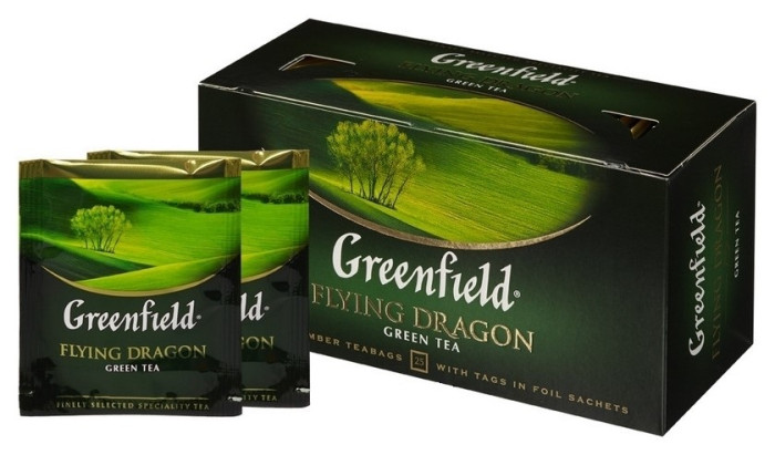 detail Zelený čaj Flying Dragon 25 * 2g Greenfield