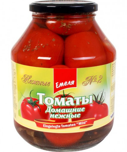 Nakladané paradajky jemné 1630g Emela
