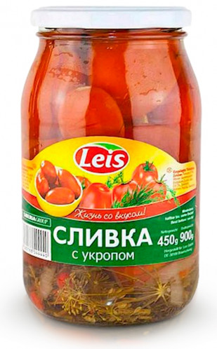 Nakladané paradajky s kôprom Slivka 880g