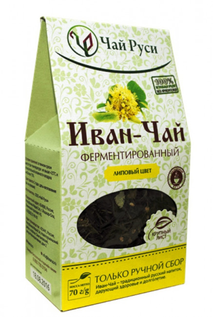 detail Ivan-čaj s lipovým kvetom 70g Čaj Rusi