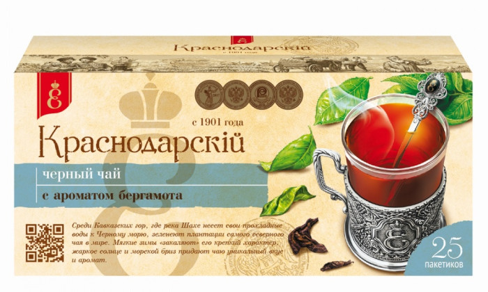 detail Čierny čaj s bergamotom 25*1,7g Krasnodarskij